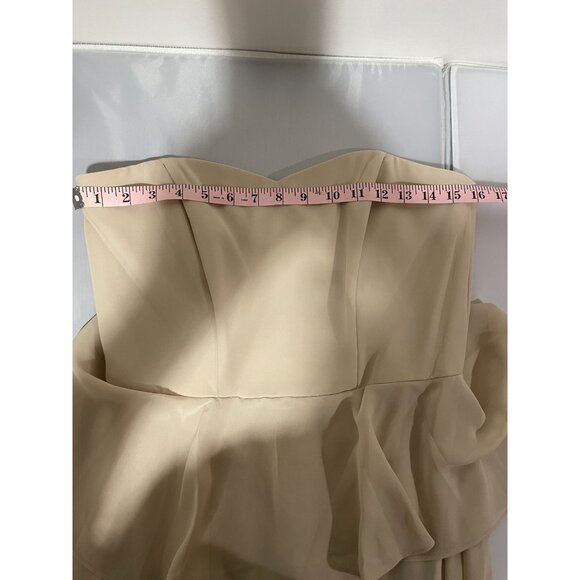 Social Bridesmaids Strapless Palomino Gown With Peplum Design Size 10 - Picture 10 of 13
